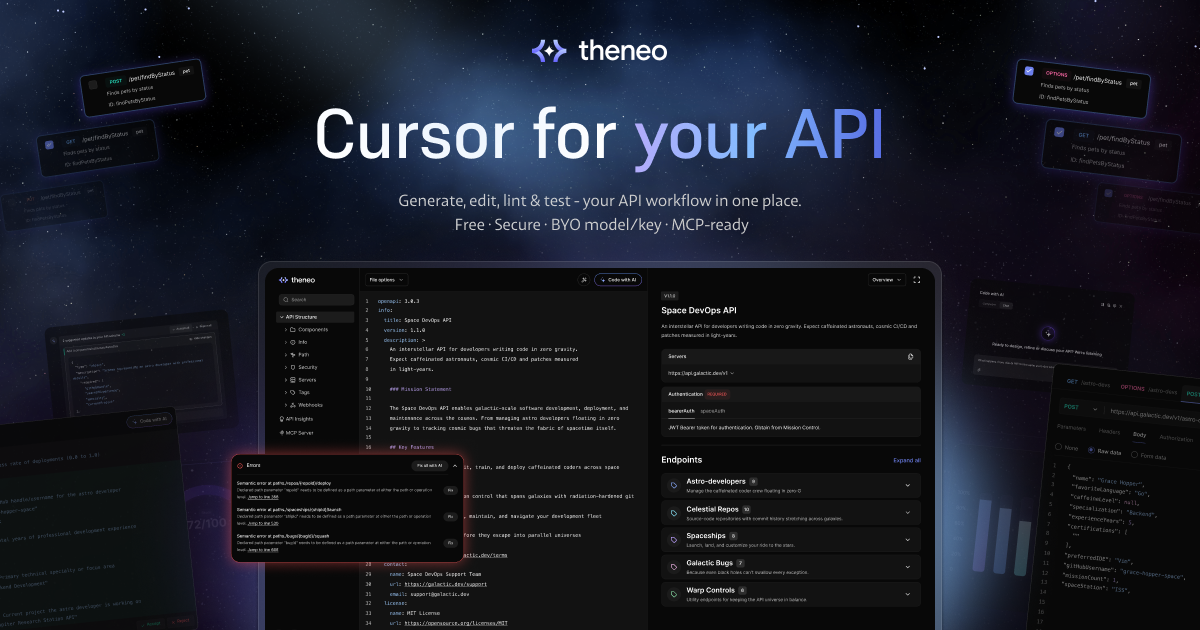 Screenshot of Cursor for your API